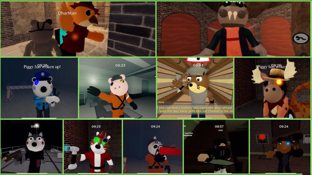 Piggy All Book 1, Book 2, Extras, NPC’s Skins Jumpscares!!