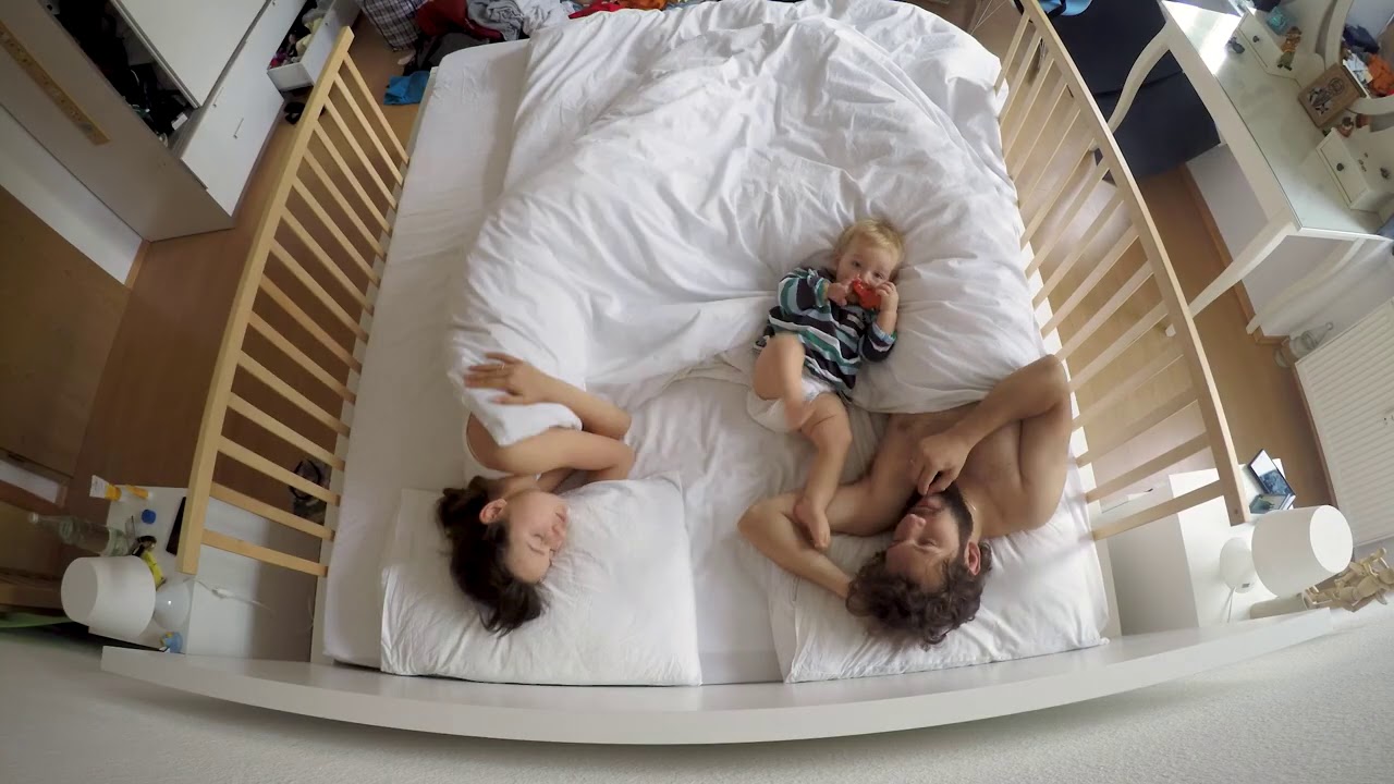 Cutest video with baby and his sleepy parents