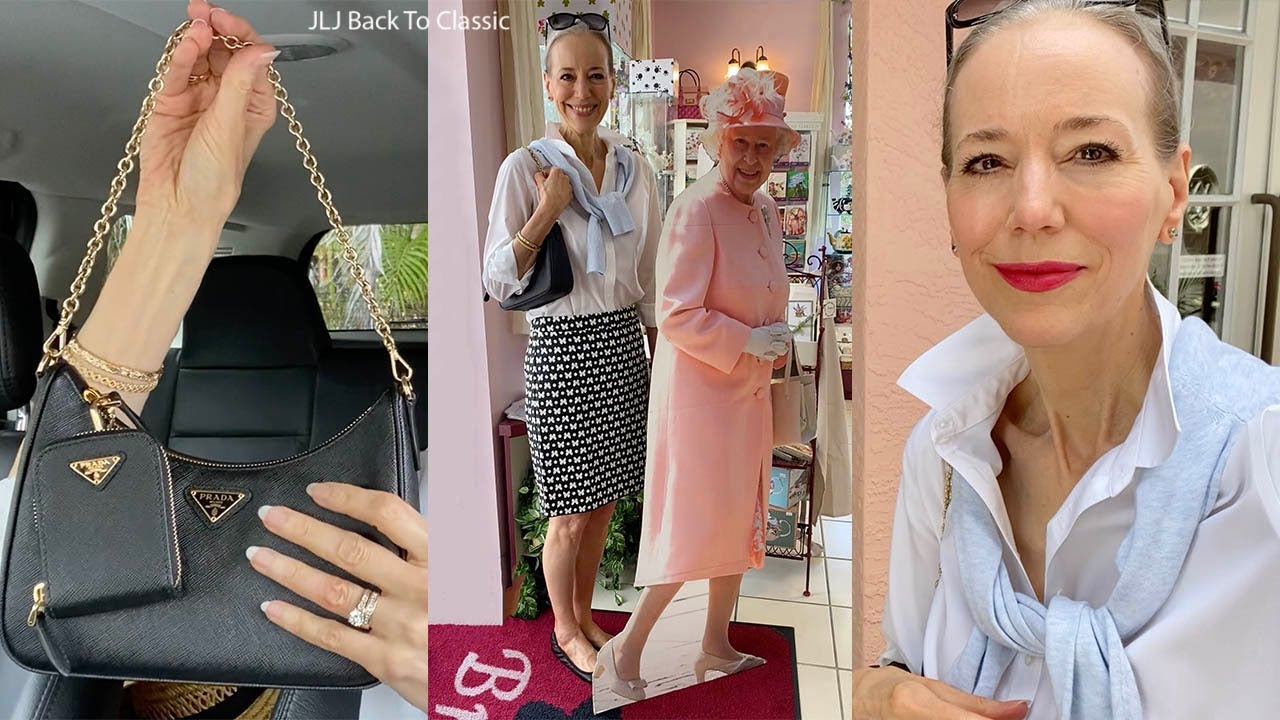 Vlog: SLGs In My Prada 2005 Re Edition, Button Up Shirt, A Line Skirt OOTD; Lunch Brambles Tea Room