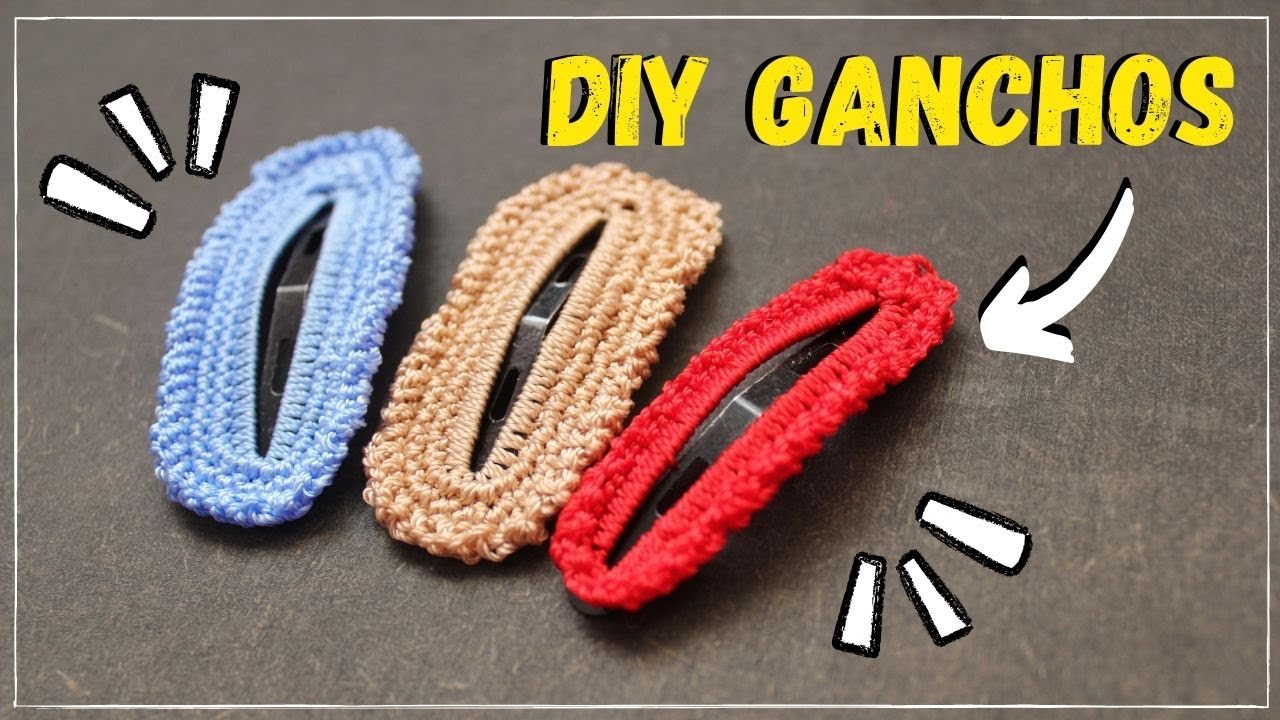 DIY GANCHOS para el CABELLO a crochet FÁCIL 🌻🌻 | Crochet hair clip