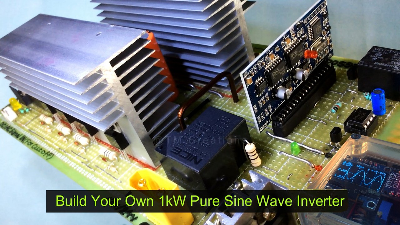 Build Your Own 1kW Pure Sine Wave Inverter | DIY 1kW Pure Sine Wave Inverter ⚡🔌💡