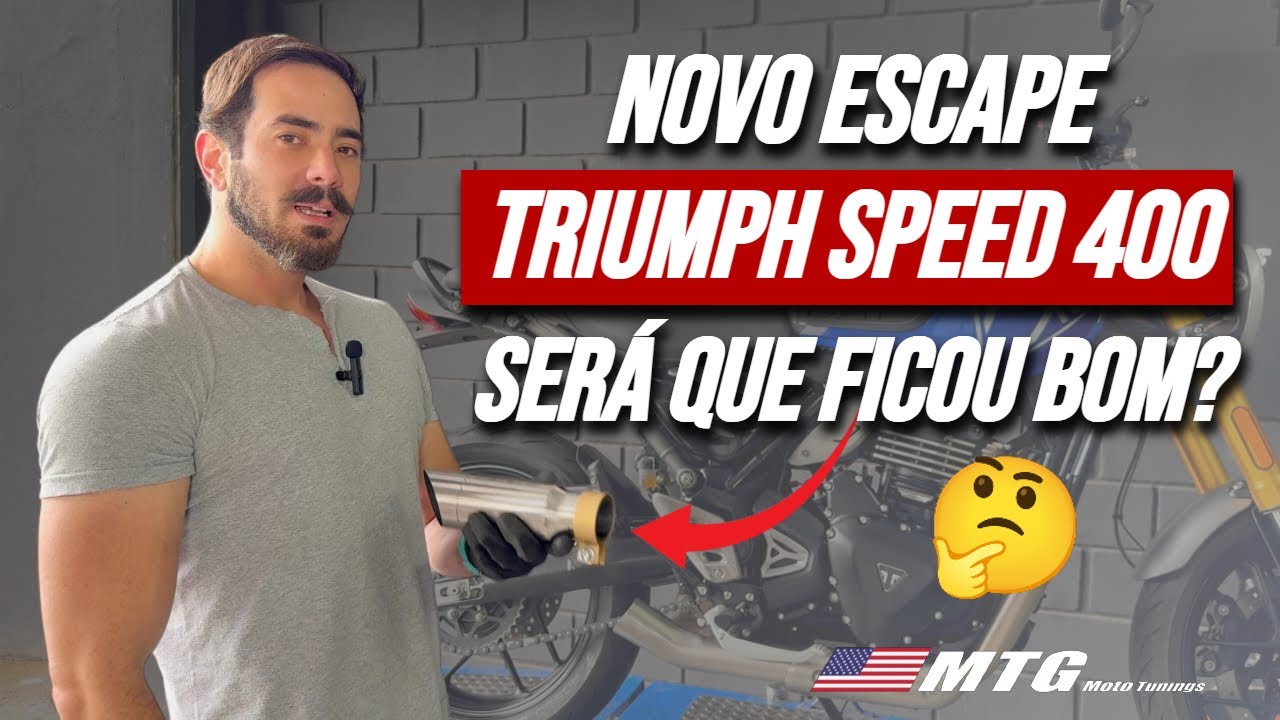 NOVO ESCAPAMENTO PARA A TRIUMPH SPEED 400! PONTEIRA MTG.