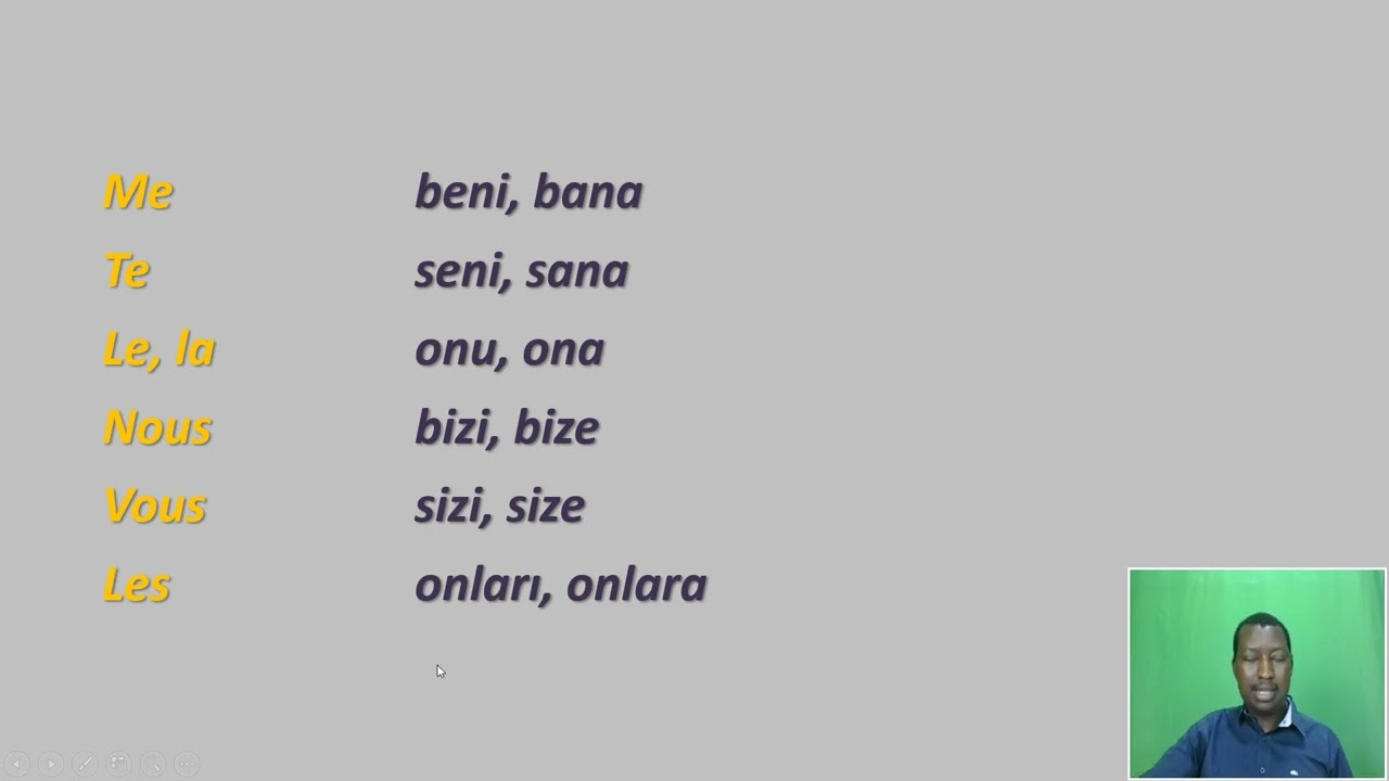 5. Ders (Fransızca). Le pronom-Zamir B2
