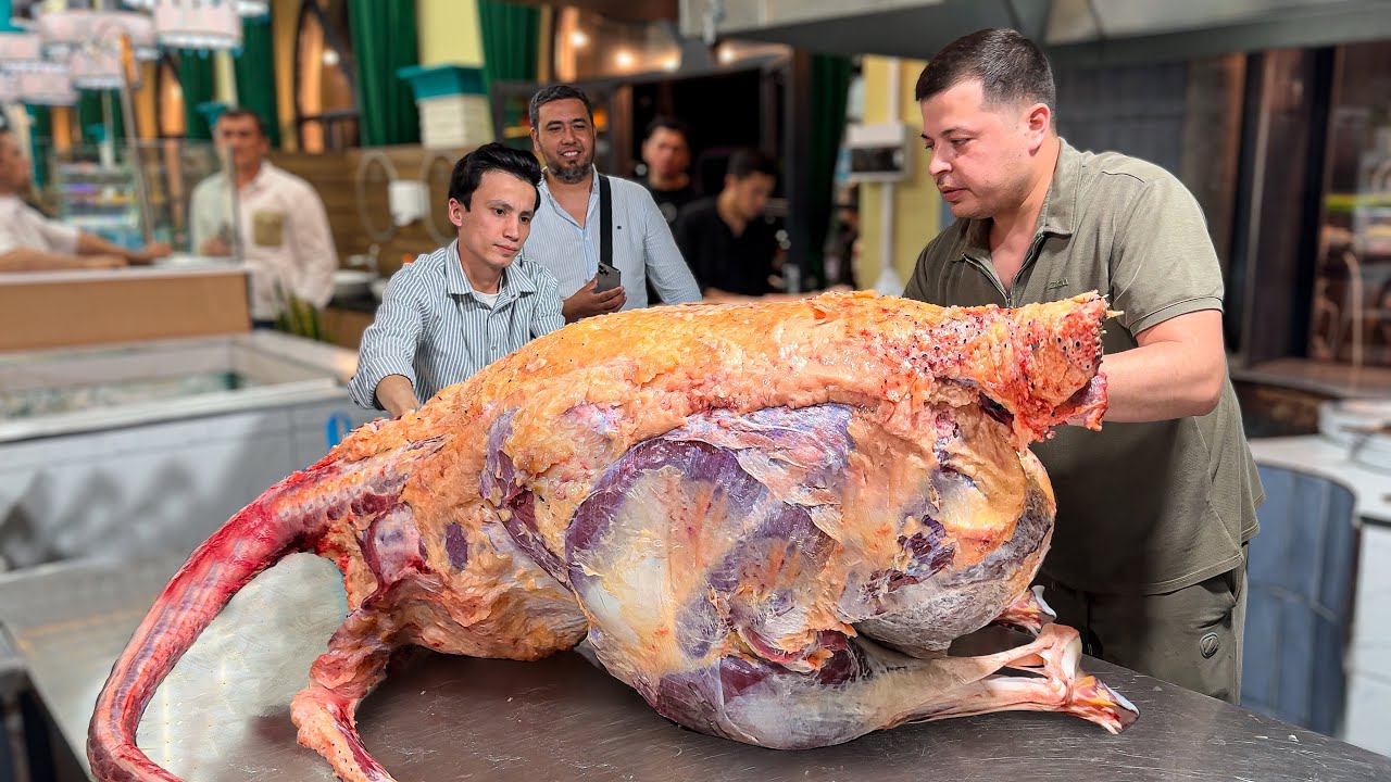 Первое СТРАУСИНОЕ МЯСО в НАЦИОНАЛЬНОЙ КУХНЕ Узбекистана. Плов, Казан-кебаб и Мадор-самса.