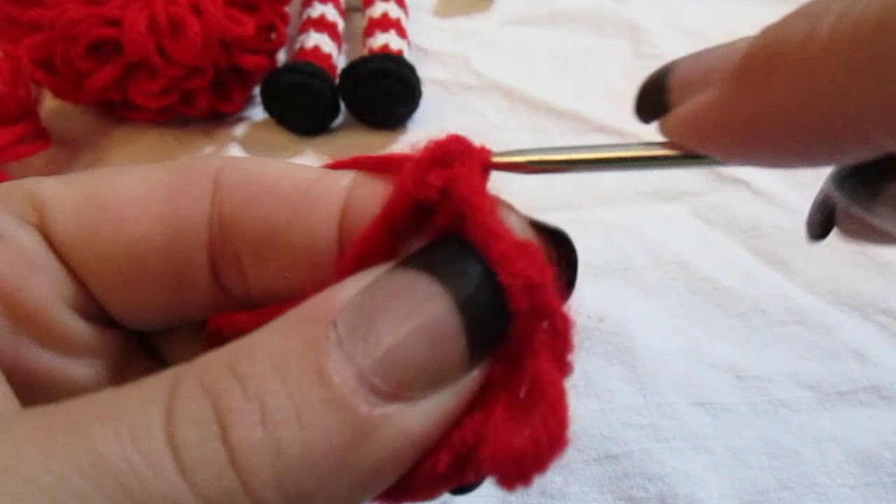 Crochet Front side loop stitch in the round