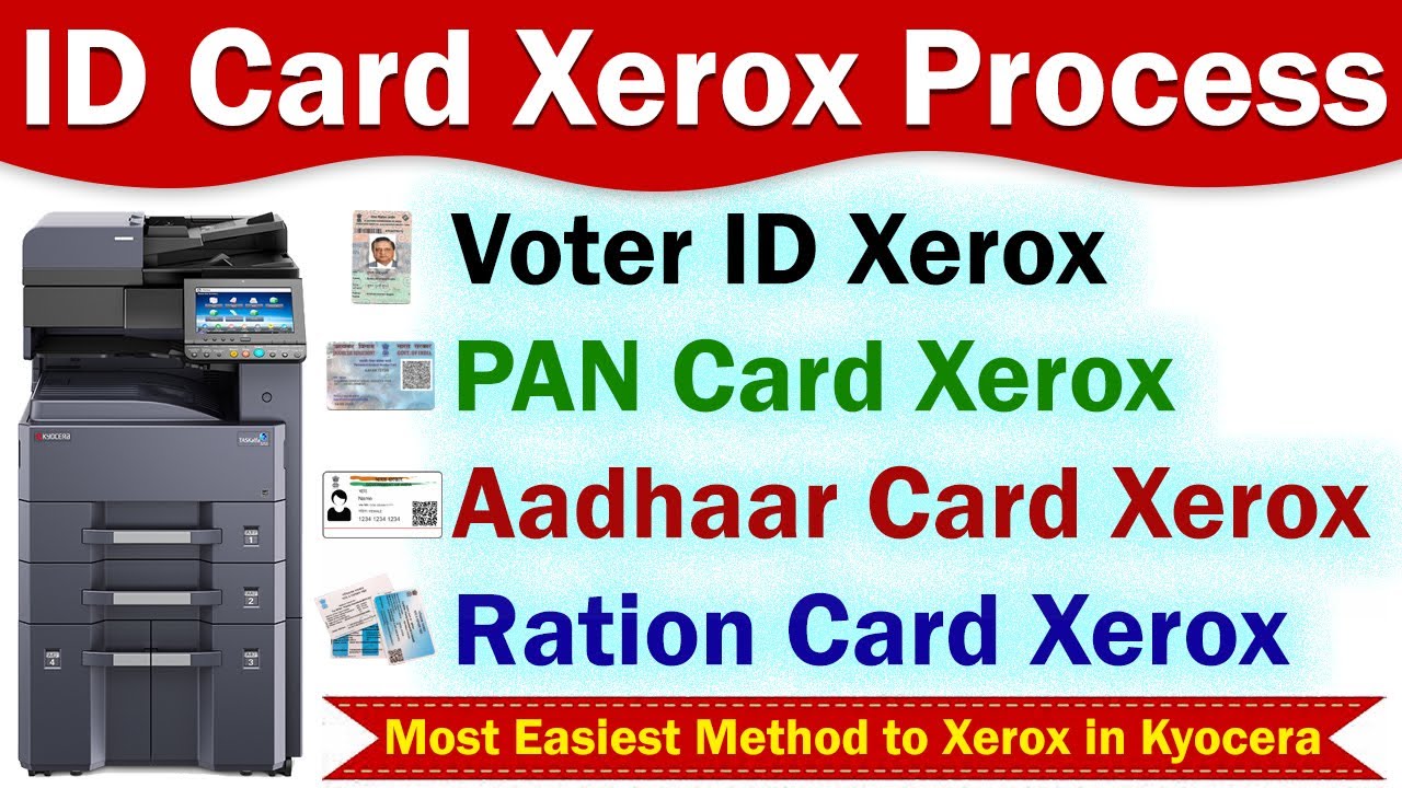 ID Card photocopy/ Xerox in Kyocera Xerox machine | Kyocera Taskalfa 1800/ 2200/ 2040dn/ 3212i
