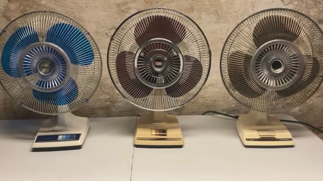 Vintage Galaxy, Tozai, and Sears 16” Table Fan Comparison