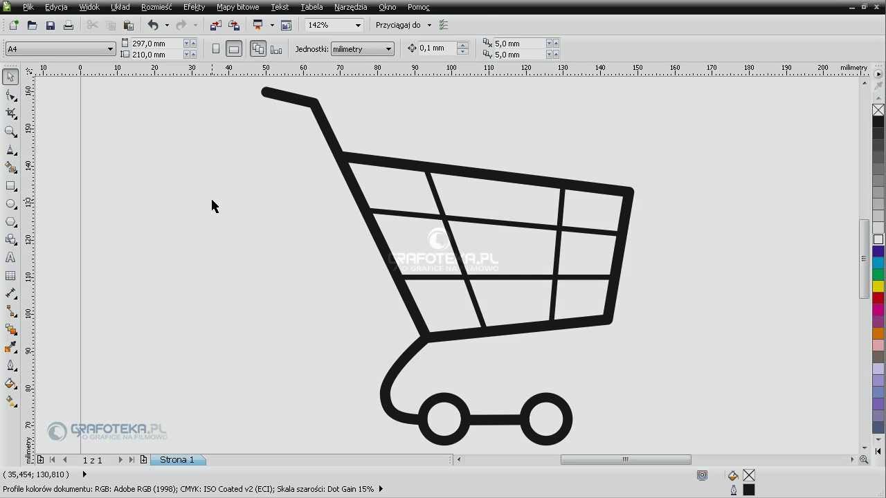 CorelDRAW. Jak zaprojektować ikonę koszyka.