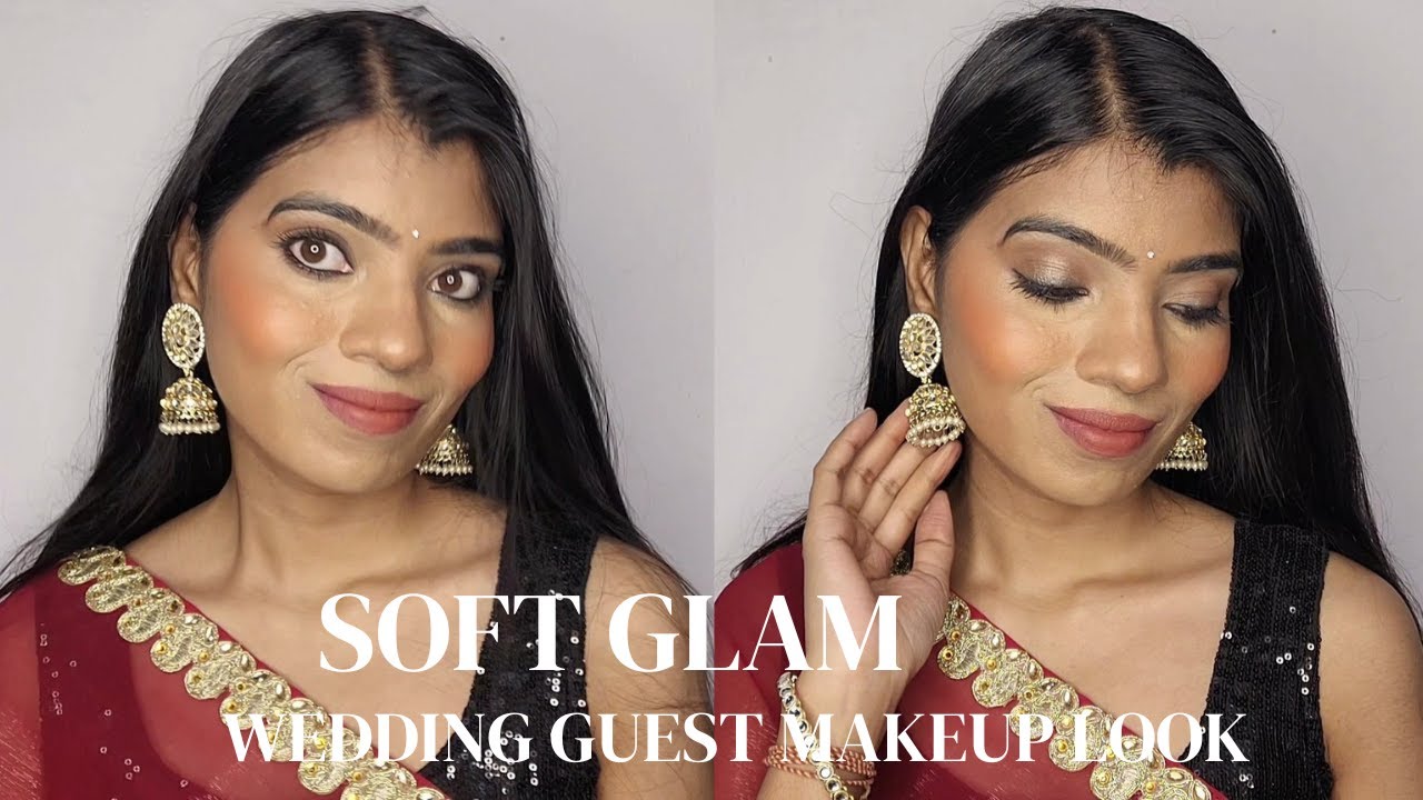 SOFT GLAM INDIAN WEDDING GUEST MAKEUP LOOK