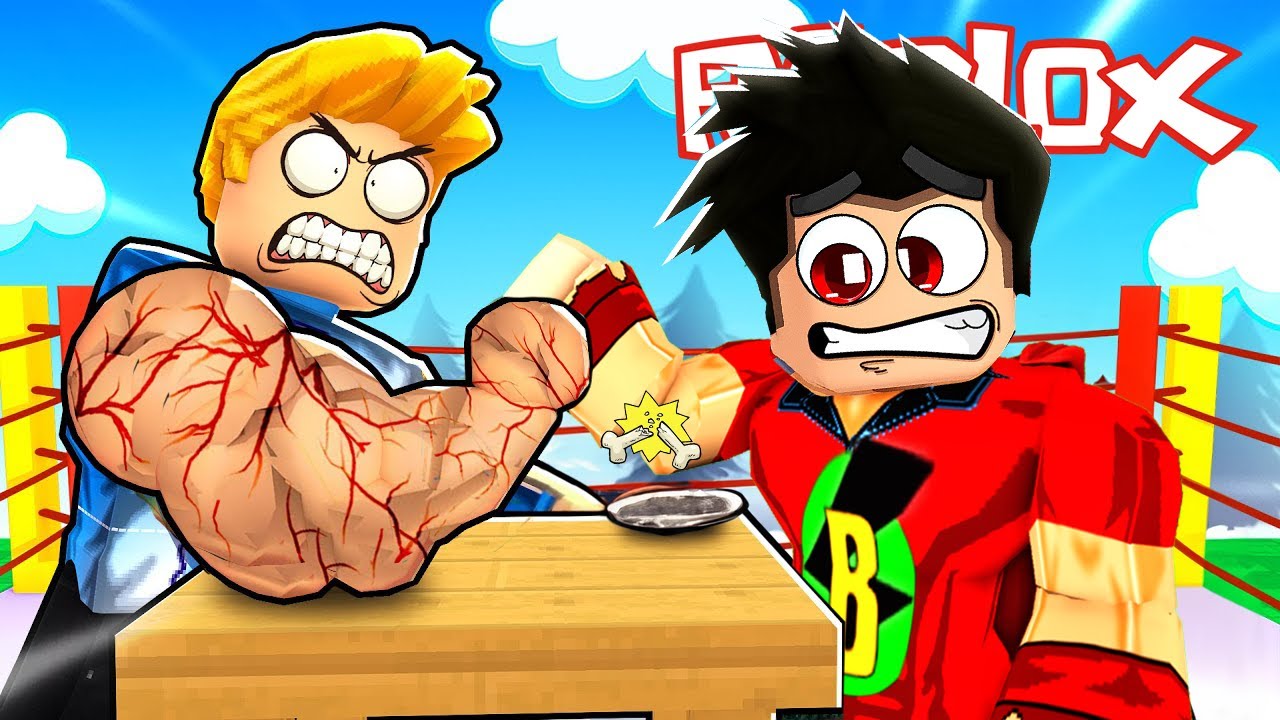 BİLEK GÜREŞİ OYUNUNDA KASLI ABİYİ YENDİM!! 💪 Roblox Arm Wrestle Simulator