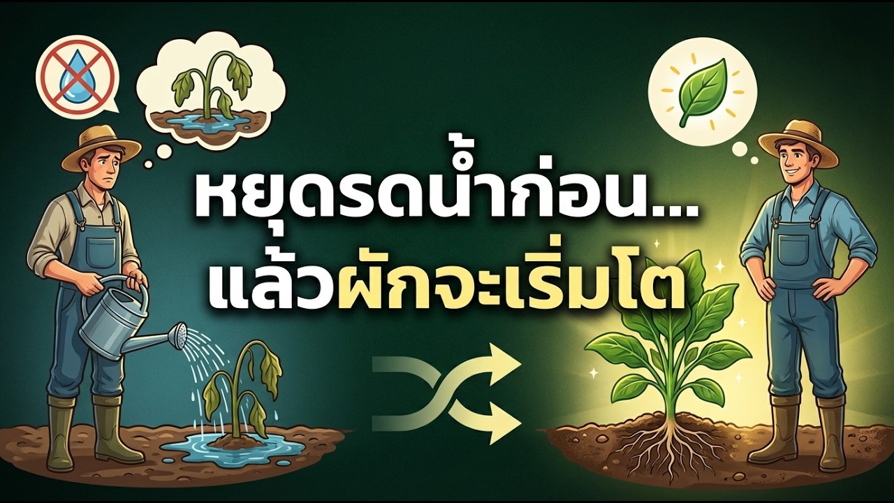 รดน้ำผิดชีวิตเปลี่ยน! หยุดก่อน ผักถึงจะเริ่มโต