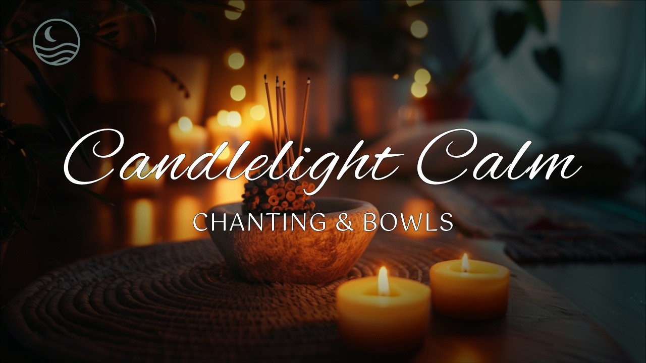 Monk Chanting with Singing Bowls | Calm Candlelight Soundscape (30 Minutes)