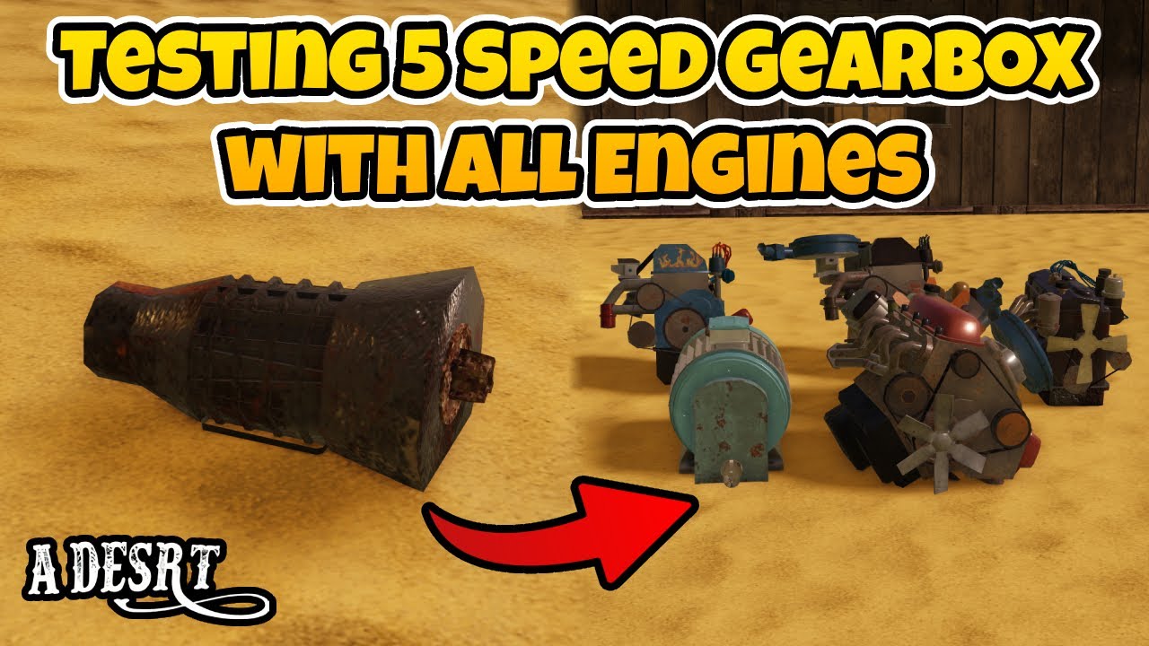 Testing 5 Speed Gearbox (Gearbox Pro) with All Engines | A Desrt (ROBLOX)