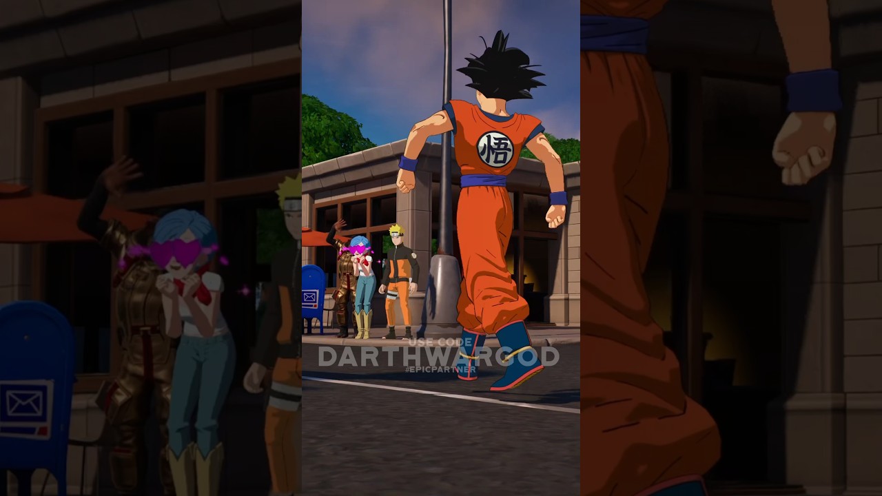 Hey It&rsquo;s Me Goku! Come See Me Ballin! #epicpartner #fortnite #anime #shorts
