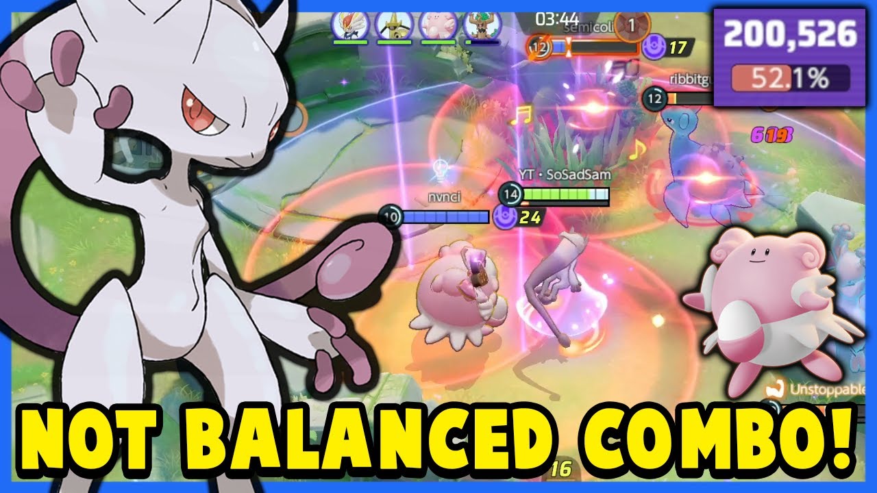 201,000 DAMAGE! MEWTWO Y AND BLISSEY COMBO ARE NOT BALANCED! NERF FAST! | Pokemon Unite