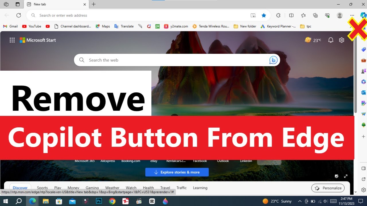 How To Remove Copilot Button on Microsoft Edge | How to Diable Sidebar in Edge | Hide Copilot Button