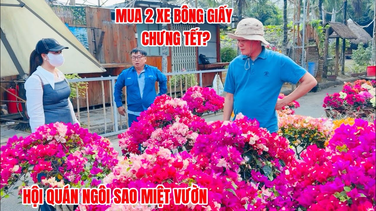 Khương Dừa ăn Tết lớn mua hai xe bông giấy trang trí HỘI QUÁN NGÔI SAO MIỆT VƯỜN?