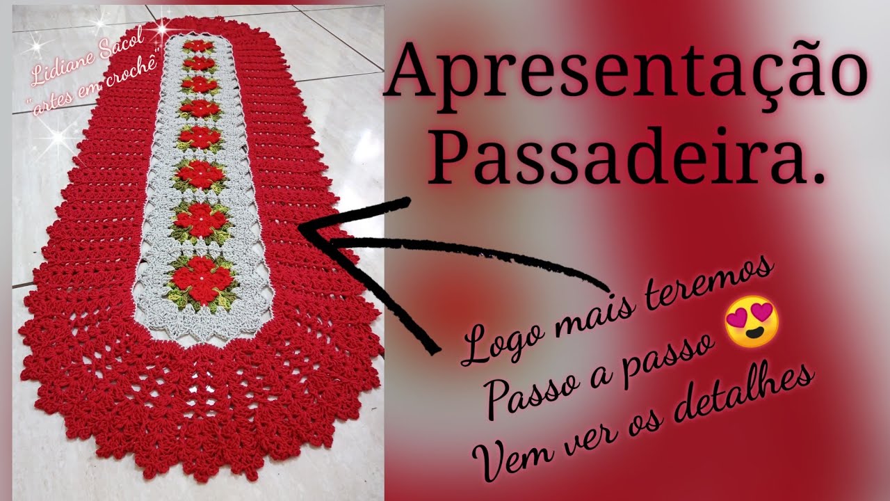 Apresentação passadeira  Master cozinha ou quarto,logo mais o passo a passo 😉 vem ver os detalhes 😍