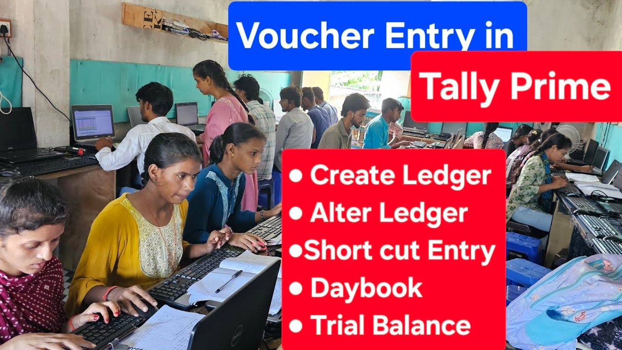 Tally Prime: Ledger Creation, Voucher Entry, Daybook & Trial Balance | Full Practical Class. 