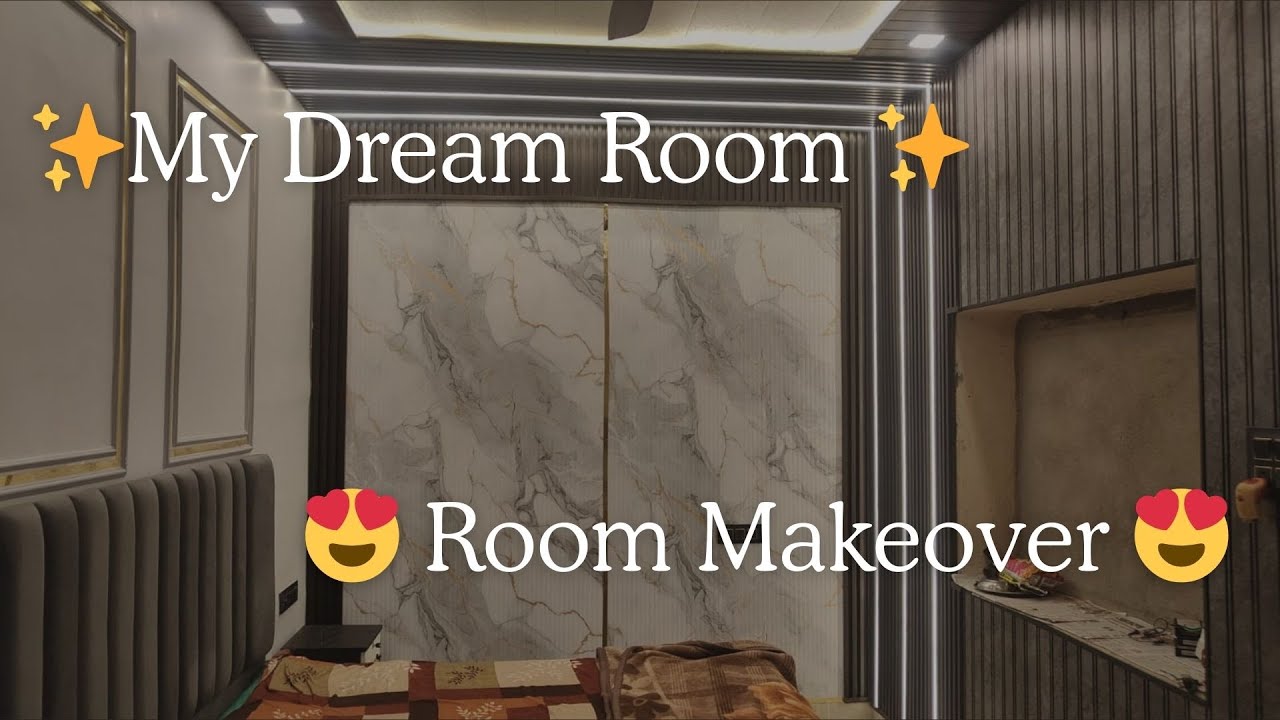 My Room Makeover | Simple Bedroom Design with Fall Ceiling & Lighting ✨