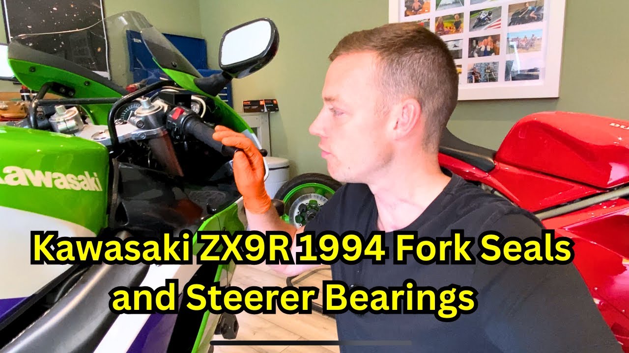 Kawasaki ZX9R 1994 Fork Seals and Steerer Bearings Replaced