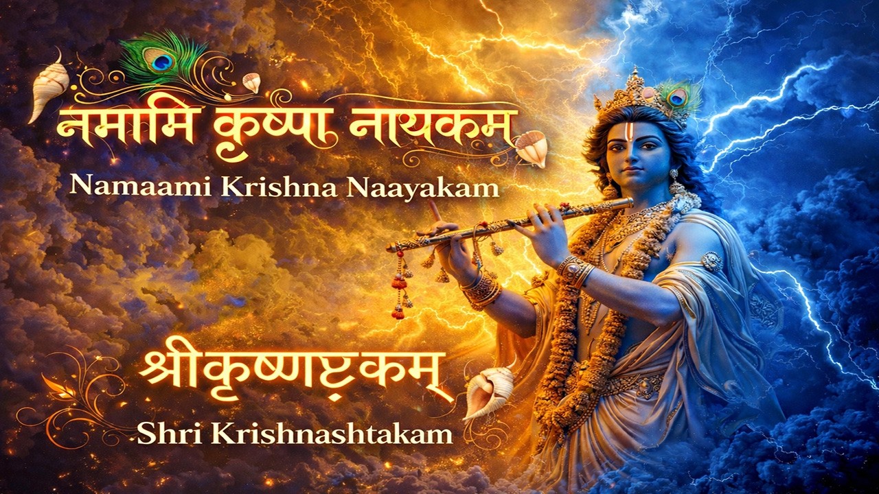 नमामि कृष्ण नायकम् | Shri Krishna Ashtakam | Powerful Krishna Bhajan | Divine Chant