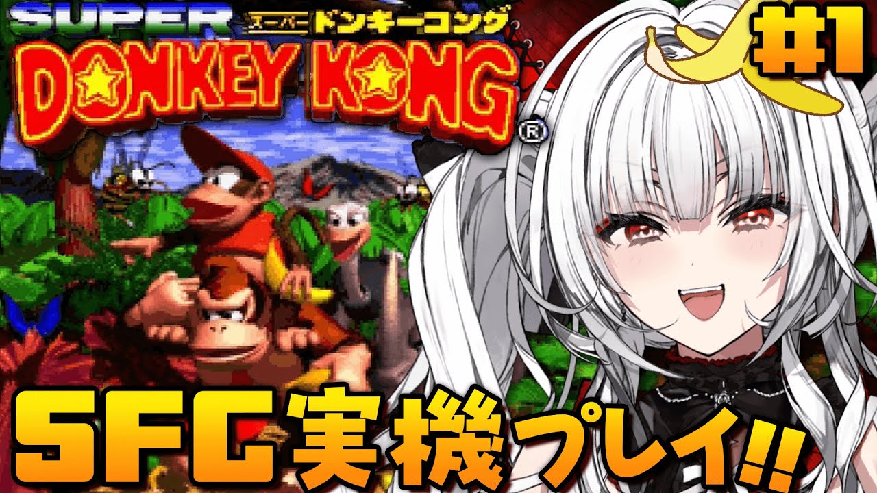 【スーパードンキーコング】SFC実機で完全初見ぷれい🍌！！！【セレナーデ・オックスブラッド/Varium】
