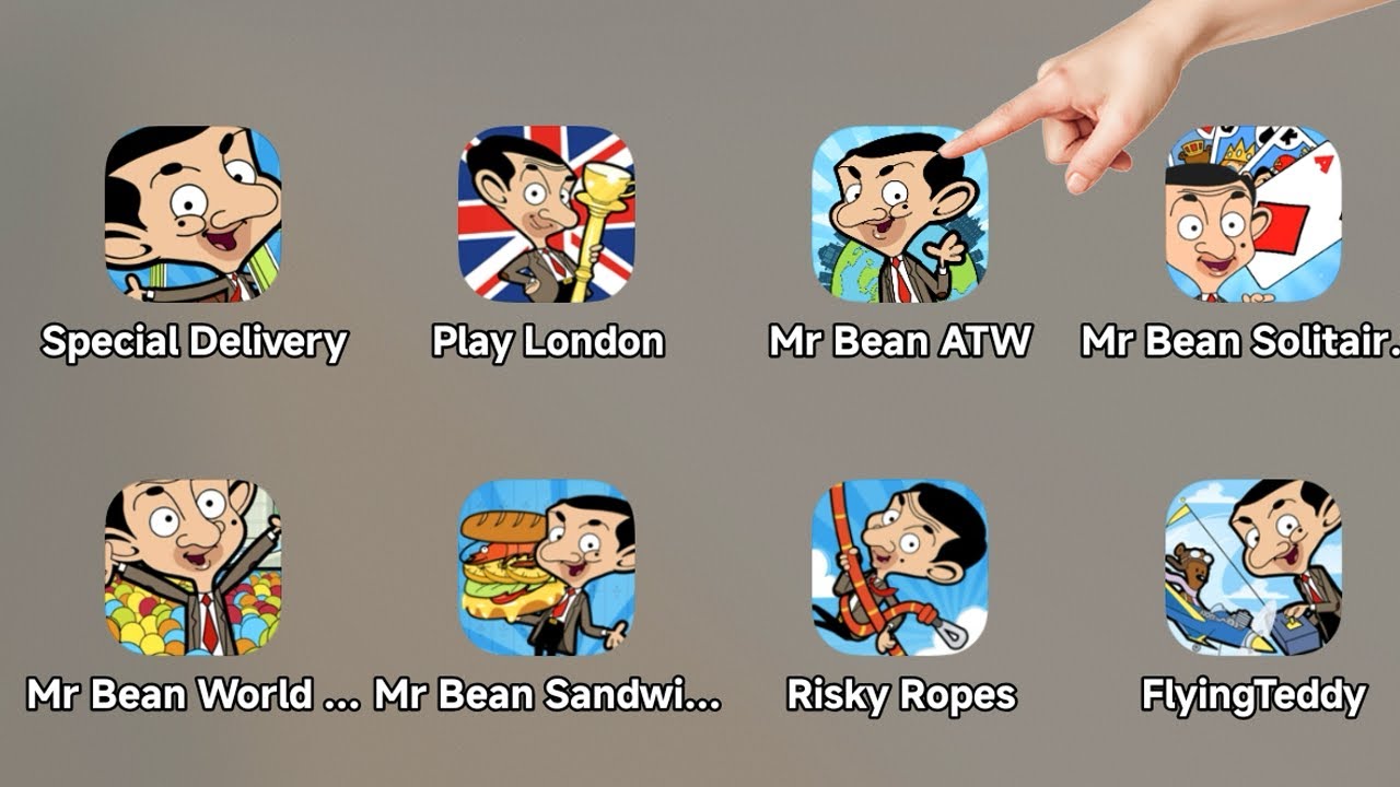 Mr. Bean Games Android: Mr Bean Around the World,Solitaire,Special Delivery,Play London,Risky Ropes