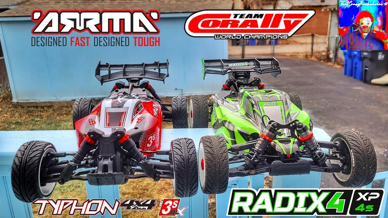 ARRMA TYPHON 3S/TEAM CORALLY RADIX 4 SPEED TEST 1