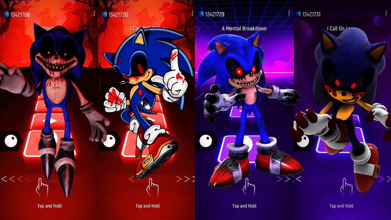 Sonic EXE X4 Tiles Hop EDM Rush