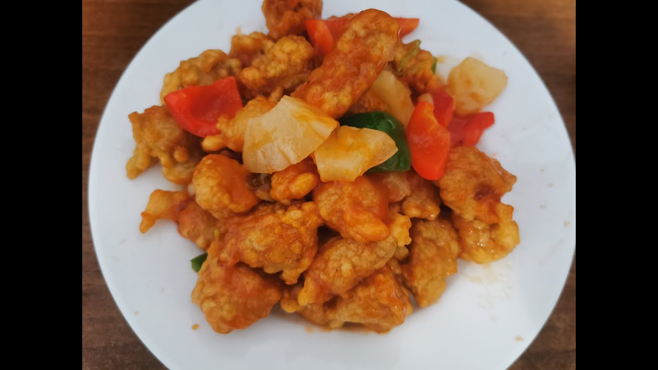 Kuchnia Chińska 中国美食: Kurczak z ananasem 菠萝鸡胸肉 boluojixiongrou