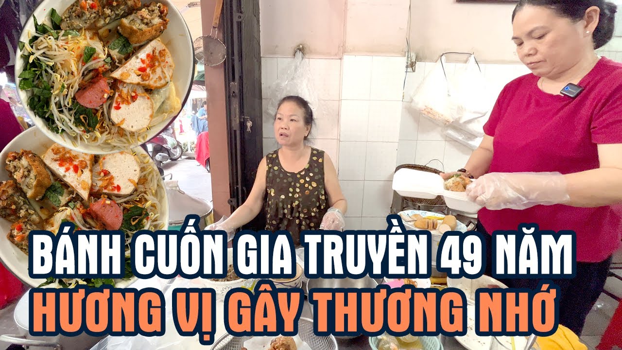 BÁNH CUỐN BÀN CỜ tráng tay 49 năm HƯƠNG VỊ XƯA giữ chân khách