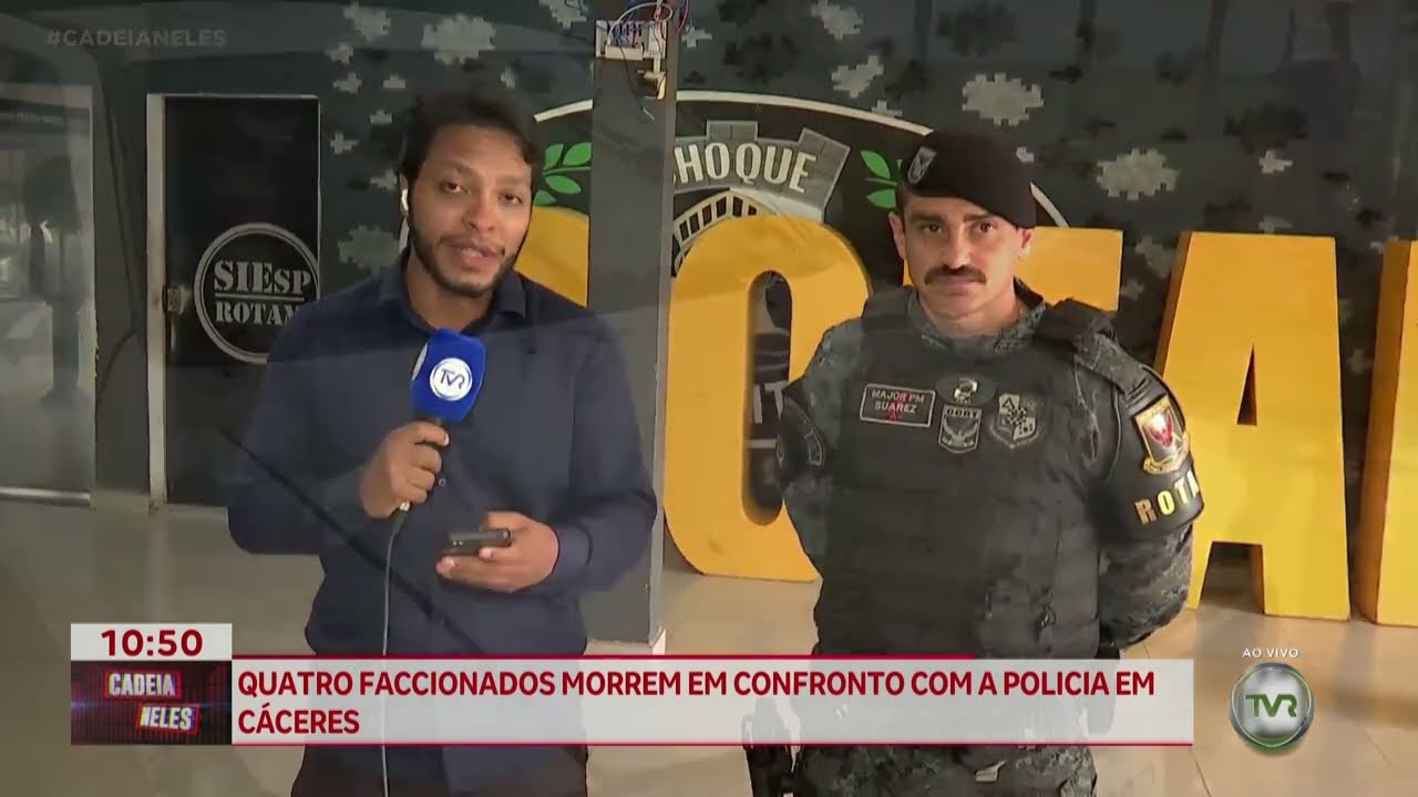 Quatro faccionados morrem em confronto com a polícia em Cáceres