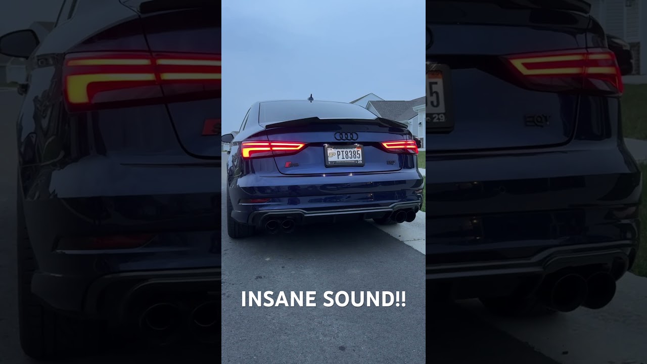 AudI S3 INSANE exhaust sound #automobile #cartok #audi #s3 #a3 #exhaust #downpipe  #cars #automobile