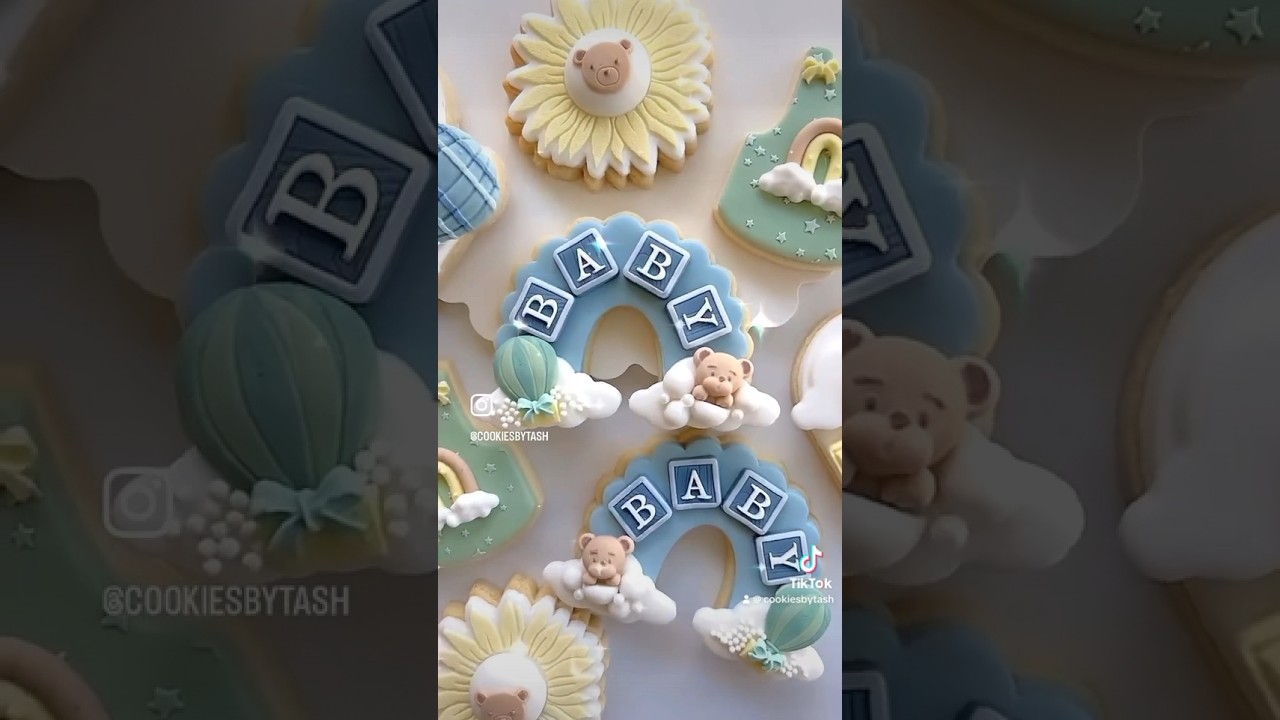 Cookie Decorating Tutorial  #cookiedecoratingvideos #cookies #cookietutorial #fondant #babyboy