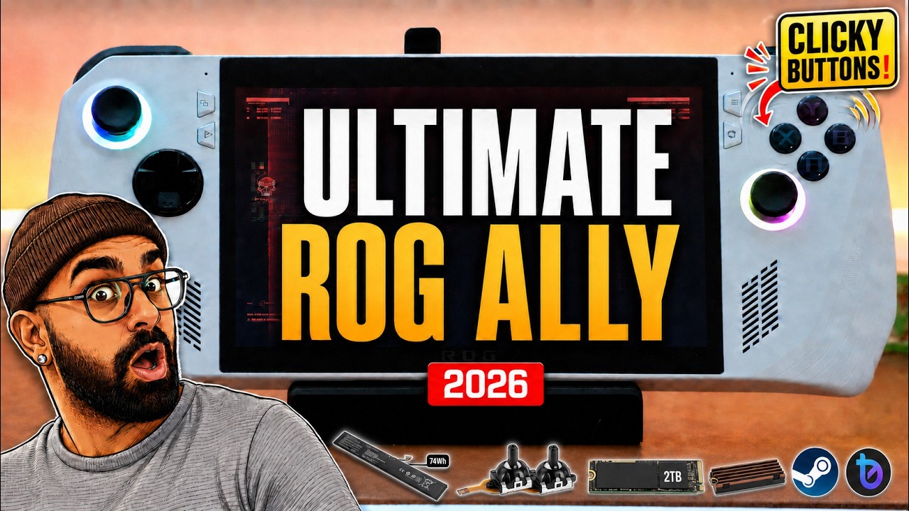 Я собрал ИДЕАЛЬНЫЙ ROG Ally &mdash; кликабельные кнопки, радиатор, аккумулятор, SSD, датчики Холла, Ste...
