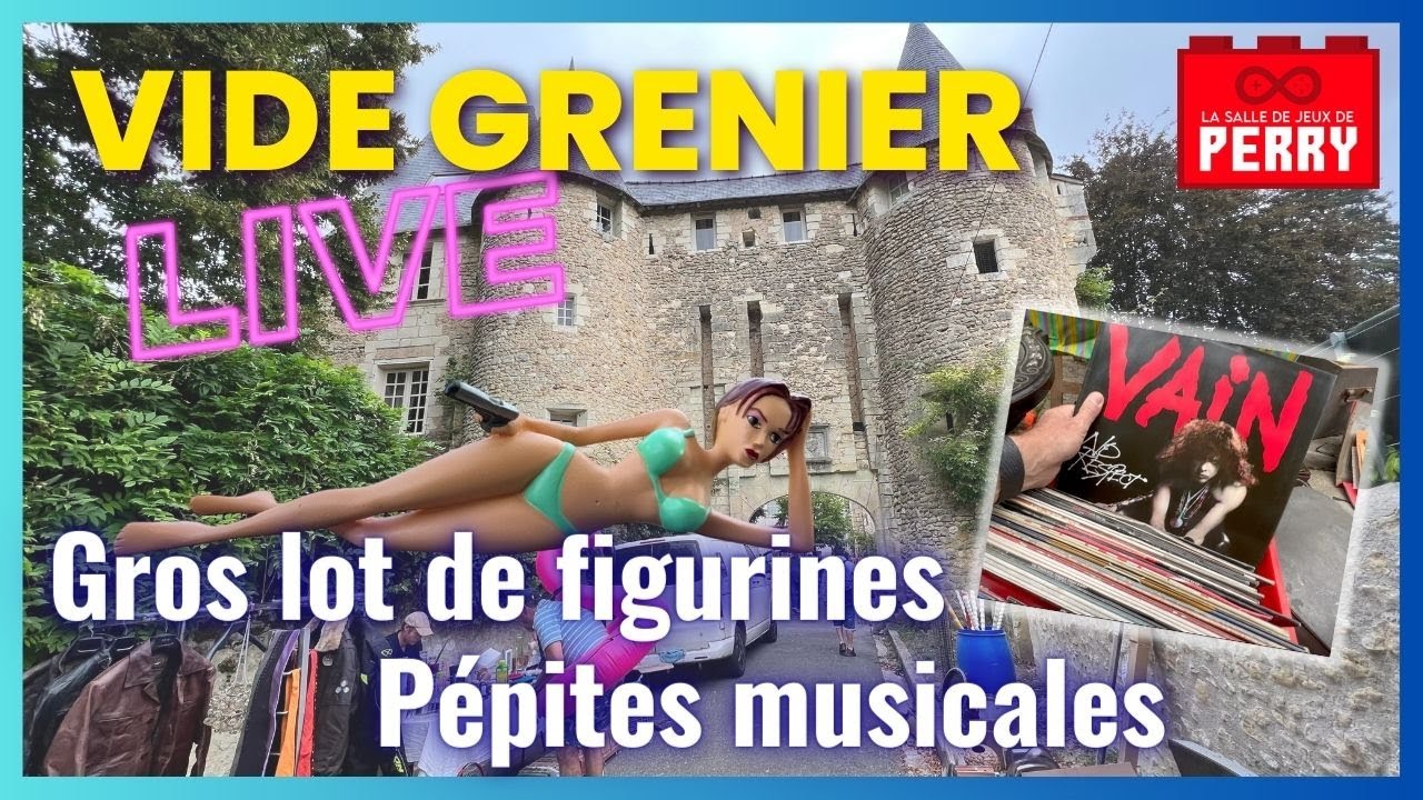 #150 - VIDE GRENIER LIVE - Tomb Raider, Gros lot de figurines, films cultes et Vinyles à 50 cts👌🎸