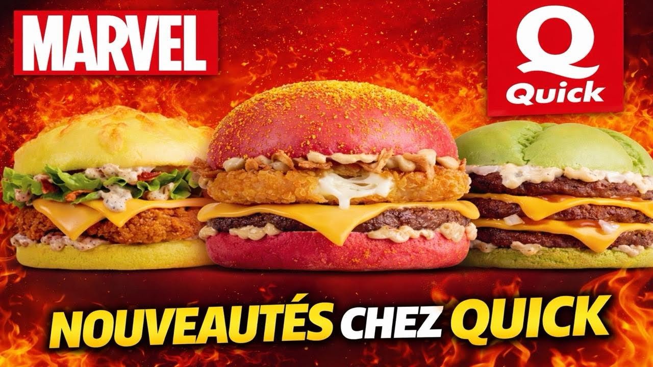 QUICK Marvel Burgers Nouveautés Thor, Iron Man et Hulk Les Avengers
