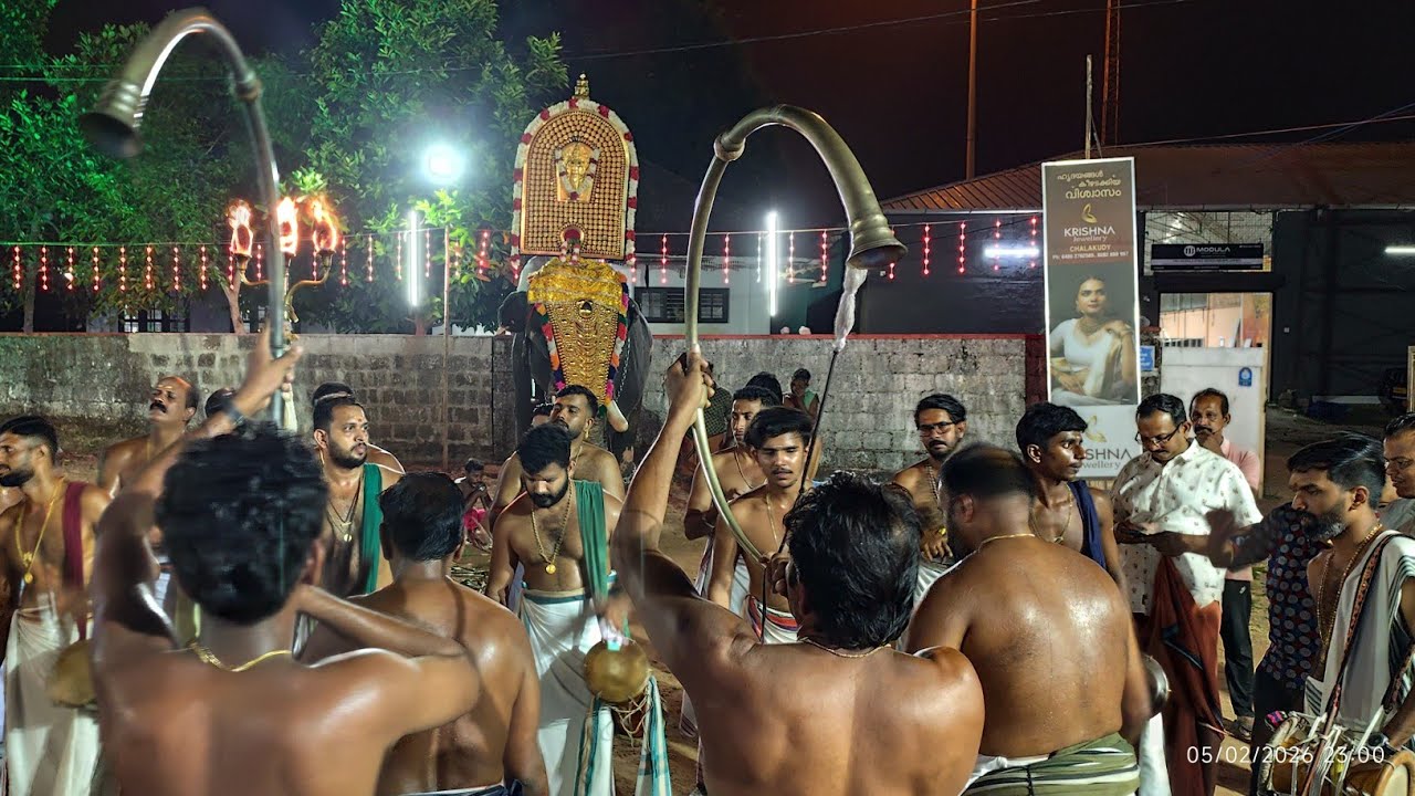 ആറാട്ട് 🔥 ശ്രീധരമംഗലം ശ്രീകൃഷ്ണക്ഷേത്രം പാലസ് റോഡ് ചാലക്കുടി 🙏 പഞ്ചാവാദ്യം 🥰✨