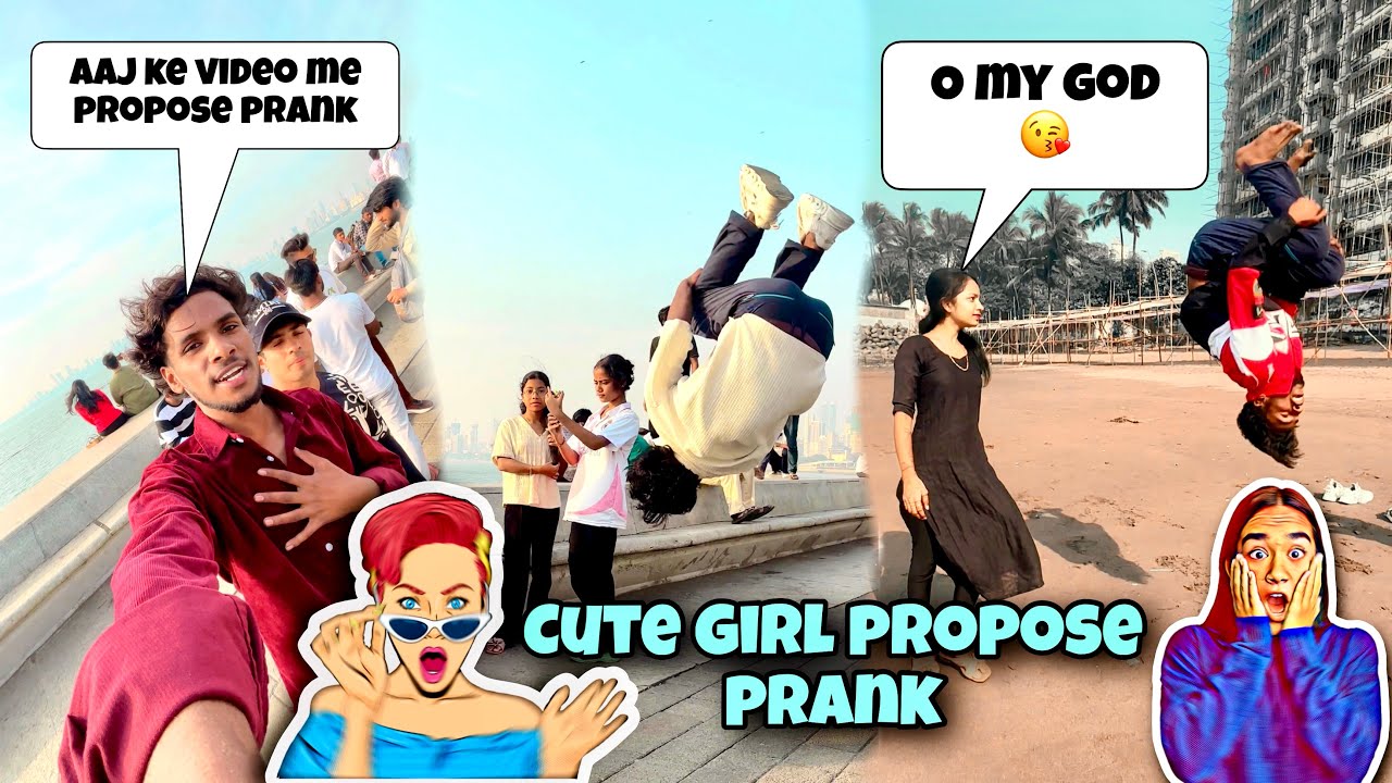 Cute Girls Flip Propose prank || Flipper Bobby Propose Prank ❤️||
