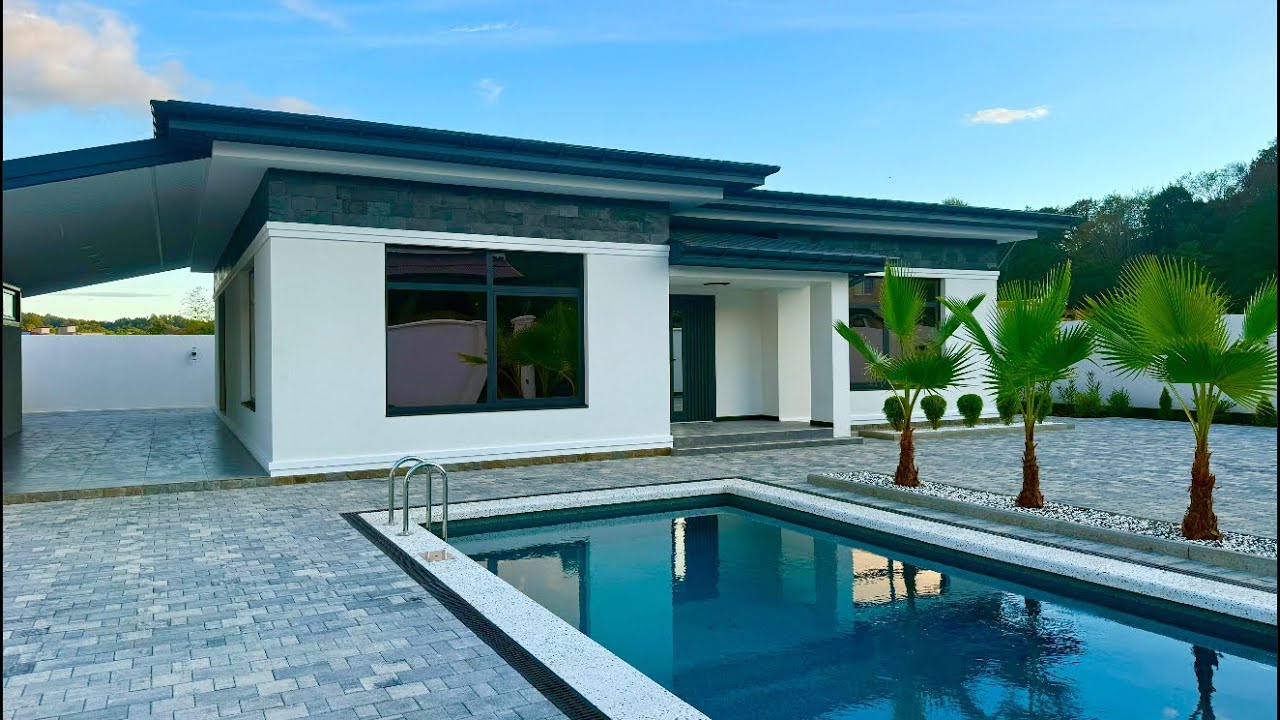 В продаже эксклюзивный одноэтажный дом в Сочи. Дом в Сочи с бассейном. Дом для большой семьи.