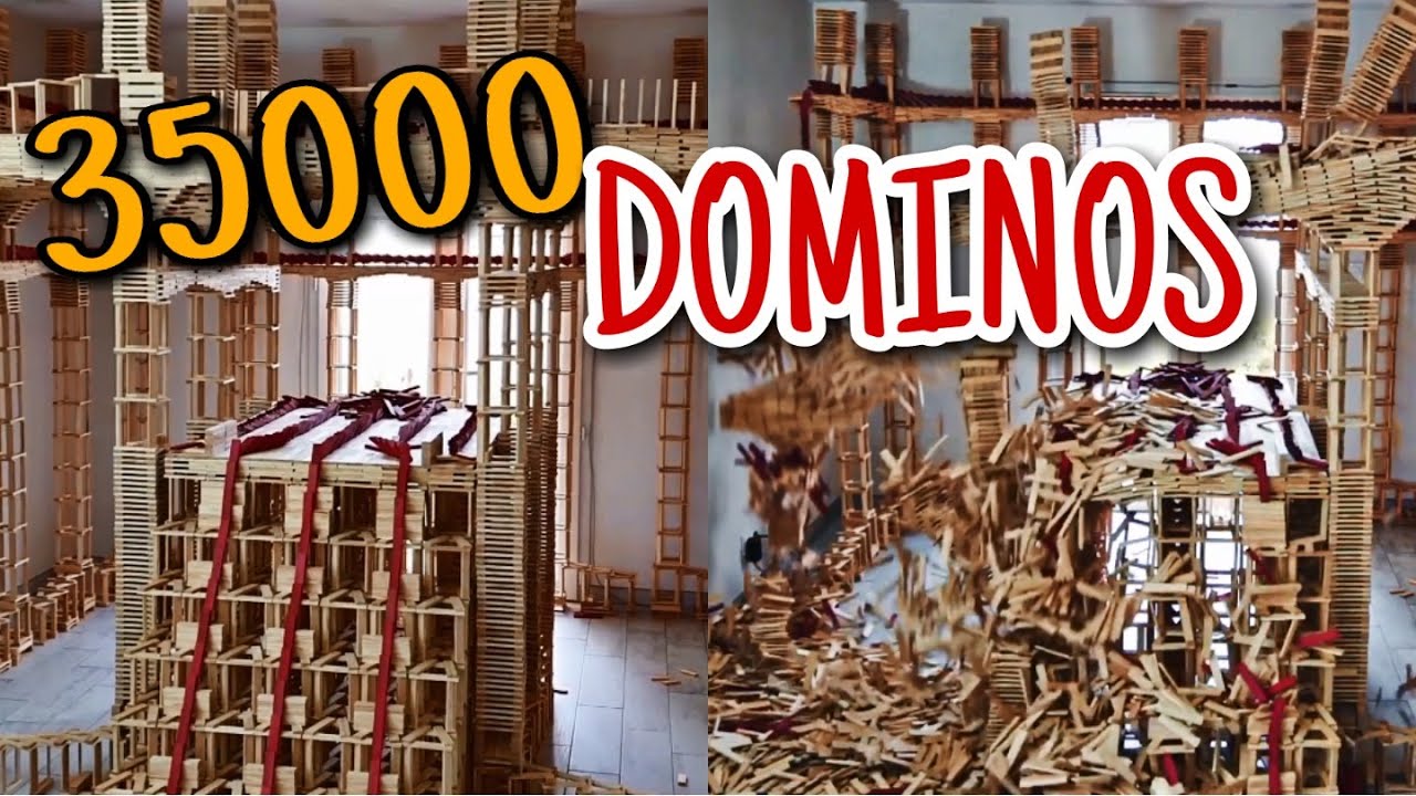Falling 35,000 Wooden Dominoes with Sound (Super Satisfying and Mind Relaxing)