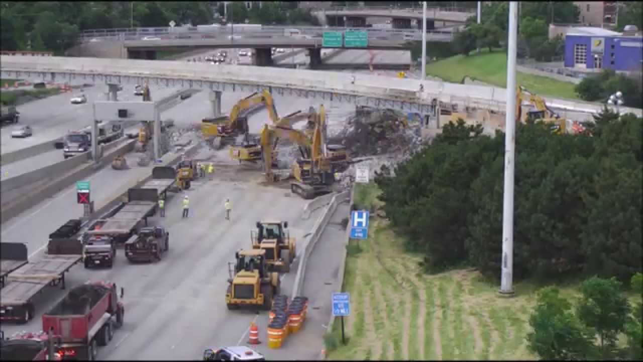 IDOT Demolition of Ontario Street Ramp in Chicago - Weekend 2