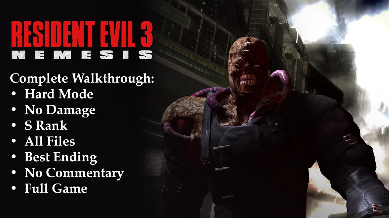 Resident Evil 3: Nemesis | ARRANGE HEAVY/NO DAMAGE/S RANK/100% COMPLETION &ndash; Full Game (Best Ending)