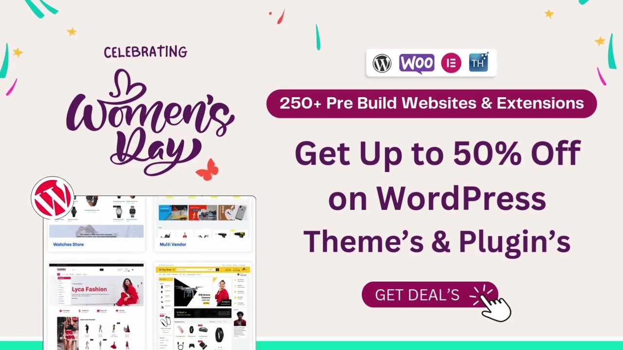 Women's Day 2025 Sale: Up to 50% OFF on WordPress Themes & Plugins!