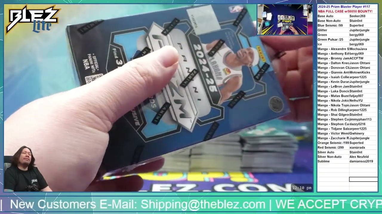 2024-25 Panini Prizm Blaster NBA 20 Box Case Break #117 Pick Your Player
