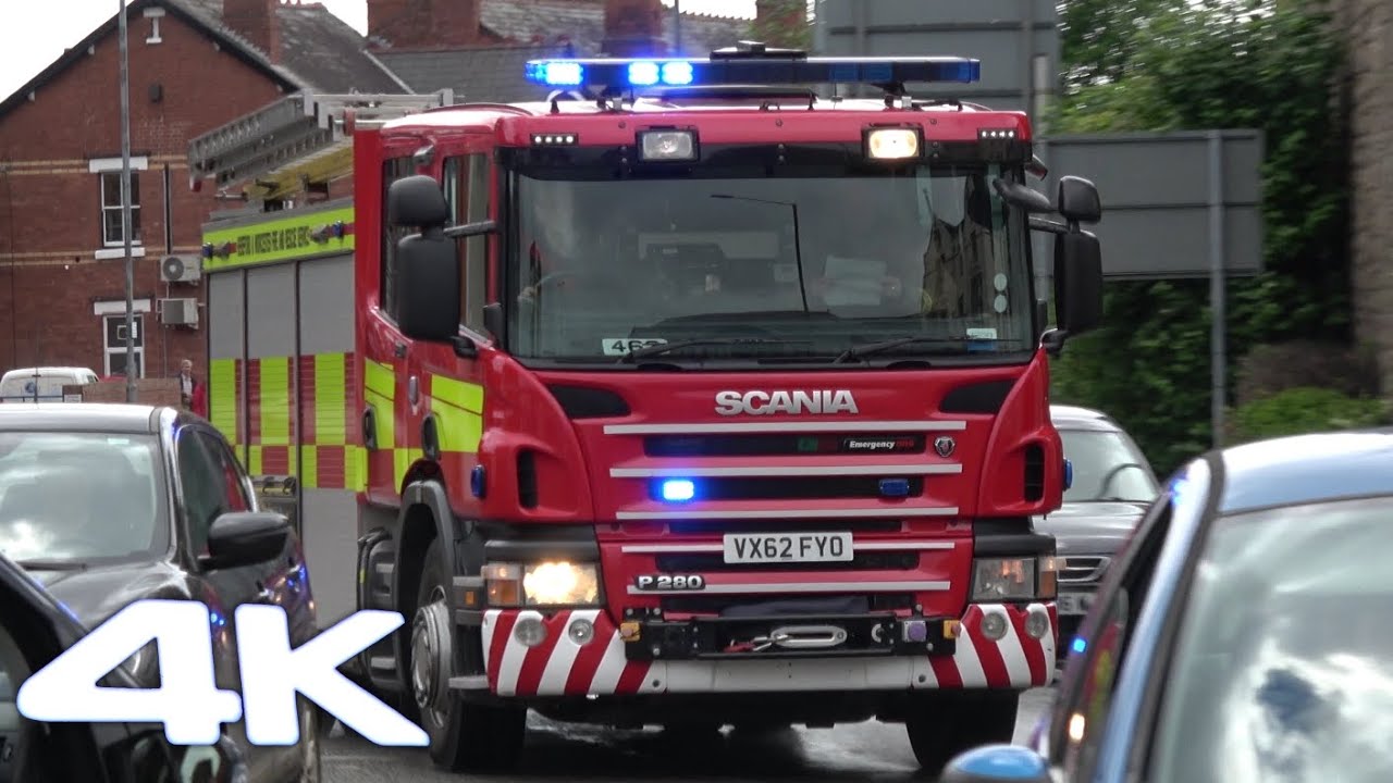 Fire engine responding urgently [4K] - Ultra Heavy Rescue Pump