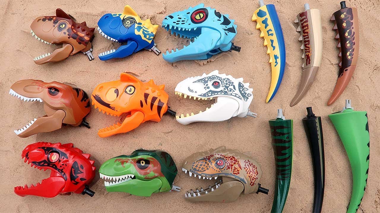 12 Dinosaur Heads Lego! Learn Dinosaurs Names 혼종 공룡 레고