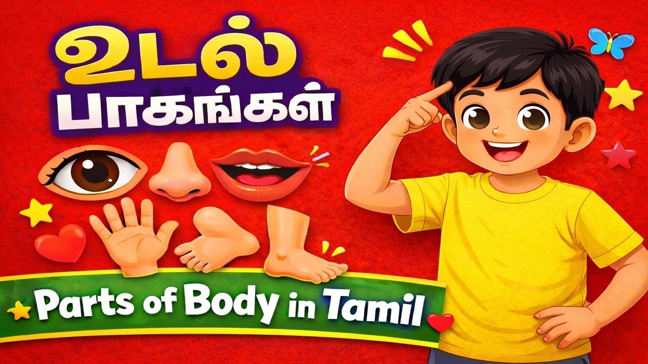 உடல் உறுப்புகள் | தமிழ் Body Parts for Kids | Learn Tamil Easily
