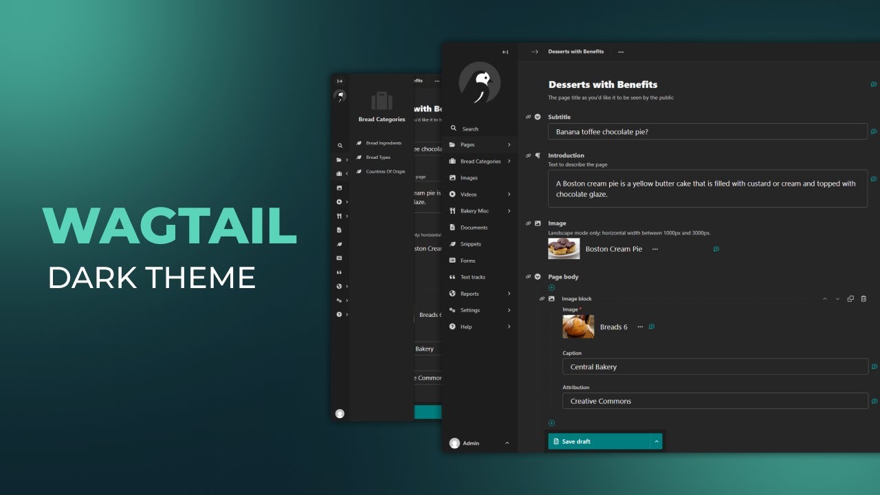 🌃 Обзор Wagtail CMS в темной теме
